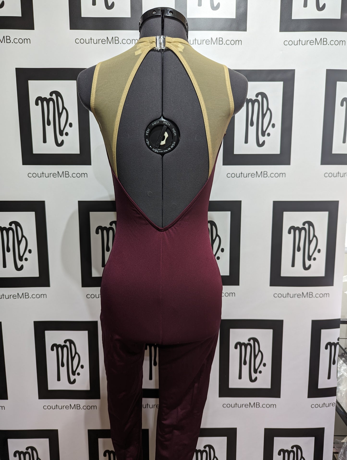 Burgundy unitard (adult xxsmall)