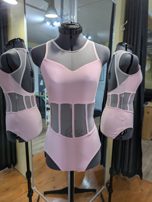 Pink baby light rose MB 26 (adult small) corset leotard